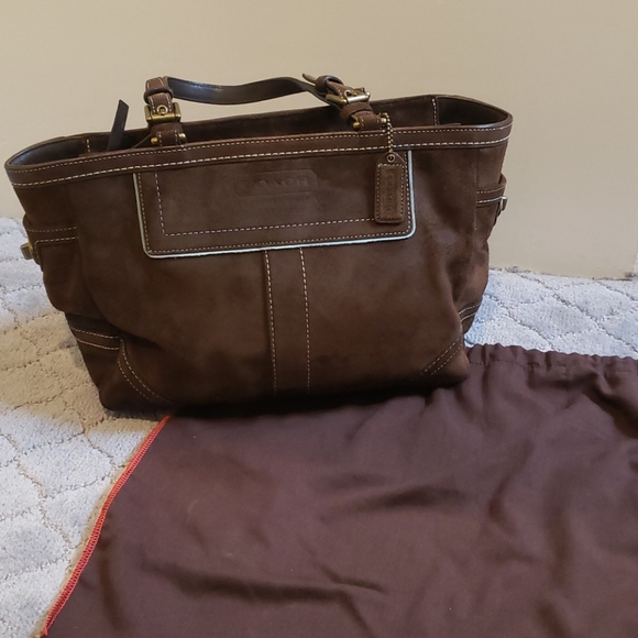 Coach Hampton Brown Suede - Picture 1 of 4